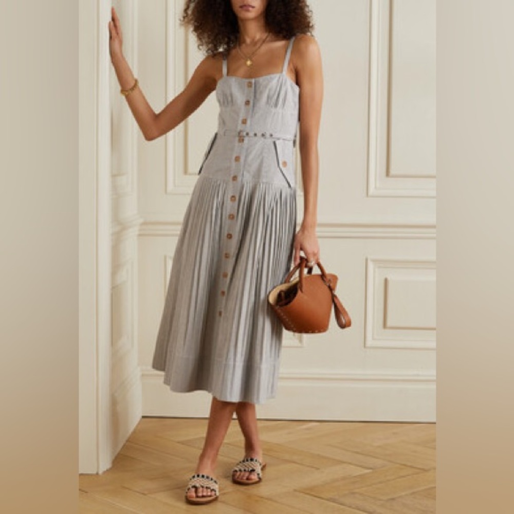 NWT Ulla Johnson Cleo Dress in Granite Size 4 - Picture 3 of 8